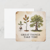 Great Things Take Time Kaart (Voorkant / Achterkant)