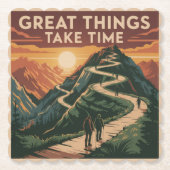 Great Things Take Time Kartonnen Onderzetters (Voorkant)