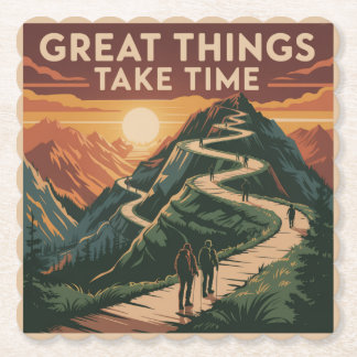 Great Things Take Time Kartonnen Onderzetters