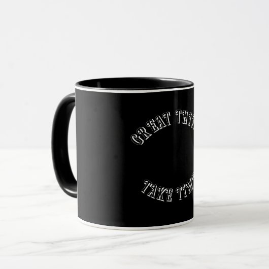 Great Things Take Time Mug Mok (Voorkant links)