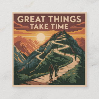 Great Things Take Time Vierkante Visitekaartje