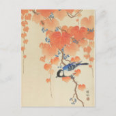 Great Tit op Paulownia Branch door Ohara Koson Briefkaart (Voorkant)