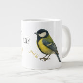 Great Tit Personalized Bird Mug Grote Koffiekop (Voorkant rechts)