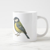 Great Tit Personalized Bird Mug Grote Koffiekop (Rechts)