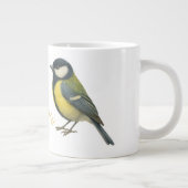 Great Tit Personalized Bird Mug Grote Koffiekop (Rechts)