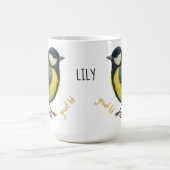 Great Tit Personalized Bird Mug Koffiemok (Center)