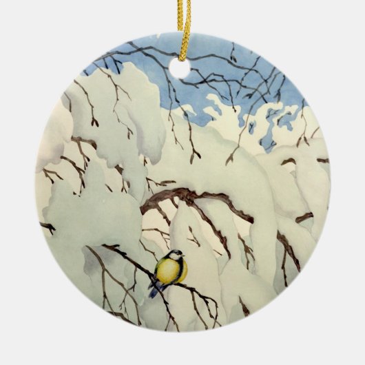 Great Tit - Theodor Severin Kittelsen Keramisch Ornament (Voorkant)