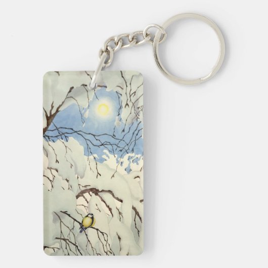 Great Tit - Theodor Severin Kittelsen Sleutelhanger (achterkant)