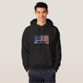 Great Train Lover Model Trains USA Flag  Hoodie (Voorkant volledig)