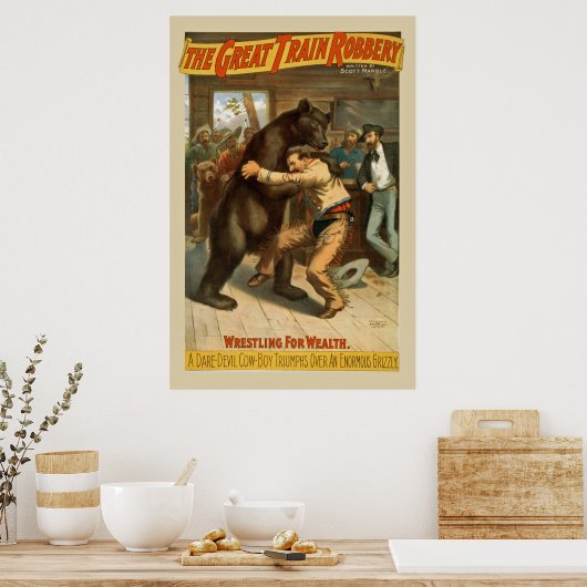 Great Train Robbery Vintage Poster (Keuken)