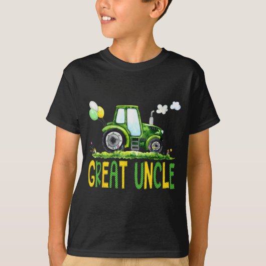 Great Uncle Of The Birthday Boy Tractor Farm Truck T-shirt (Voorkant)