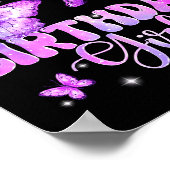 Great Uncle Of The Birthday Girl Butterfly Family  Poster (Hoek)