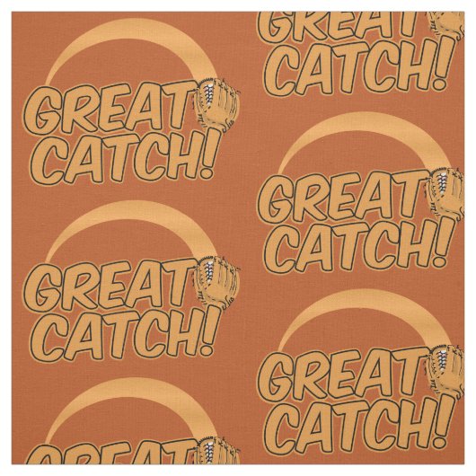 GREAT-VANGST voor honkbal! aangepaste stof (Swatch)