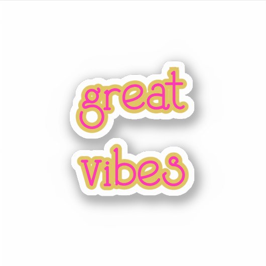 Great Vibes Contour Sticker (Voorkant)