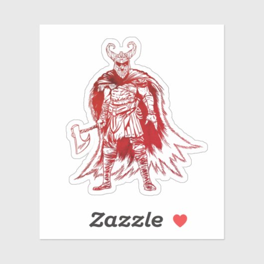 Great Viking Warrior Sticker (Vel)