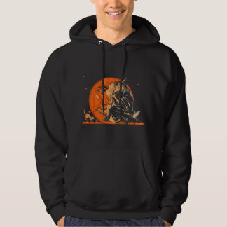 Great Vintage Witch and Moon Halloween Hoodie