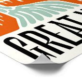 Great Wall China abstracte reizen bloemsierkunst Poster (Hoek)