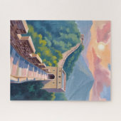 Great Wall of China | Travel Painting Legpuzzel (Horizontaal)