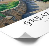 Great Wall of China Wall Art, Asian Landmark Poster (Hoek)