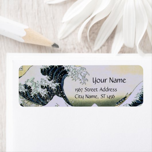 GREAT WAVE Blue White Etiket (Insitu)