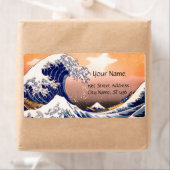 GREAT WAVE Blue White Etiket (Insitu)