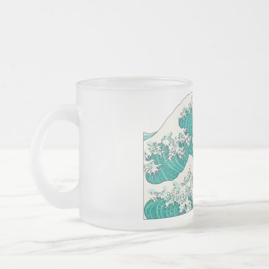 Great Wave frosted glass mok - groen (Links)