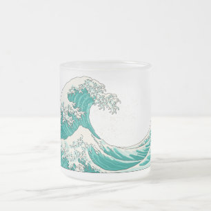 Great Wave frosted glass mok - groen