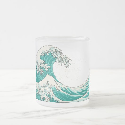 Great Wave frosted glass mok - groen (Center)