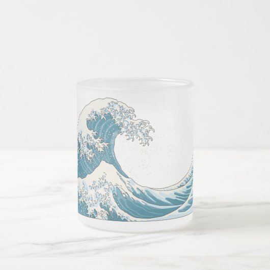 Great Wave frosted glass mok - lichtblauw (Center)