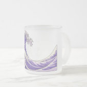 Great Wave frosted glass mok - paarse (Voorkant rechts)