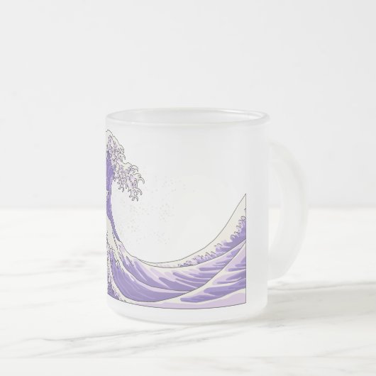 Great Wave frosted glass mok - paarse (Voorkant rechts)