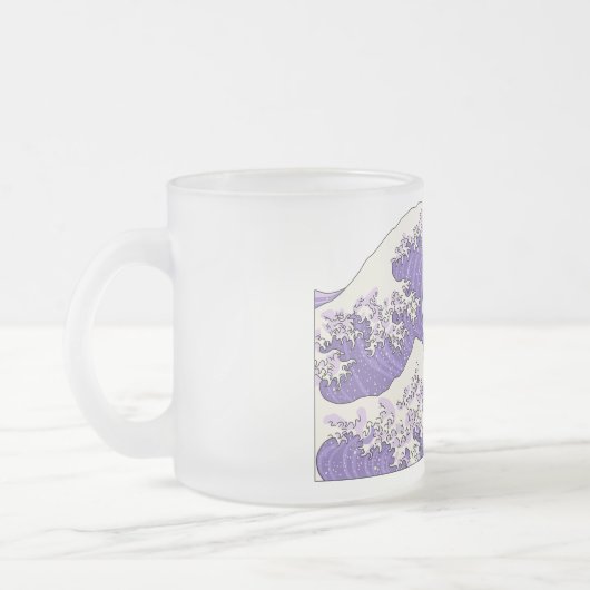 Great Wave frosted glass mok - paarse (Links)