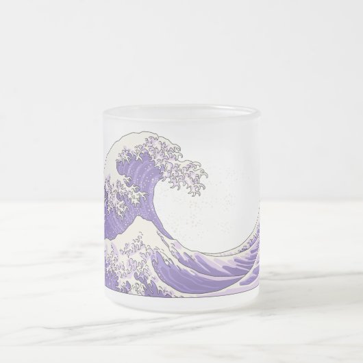 Great Wave frosted glass mok - paarse (Center)