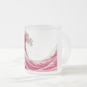 Great Wave frosted glass mok - roze (Voorkant rechts)