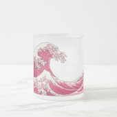 Great Wave frosted glass mok - roze (Center)