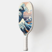 Great Wave geïnspireerd roze sakura esthetisch Pickleball Paddle (Links)