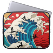 great wave hokusai laptop sleeve (Voorkant)