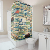 Great Wave Hokusai Mount Fuji Japanse Prints Douchegordijn (In situ)