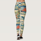Great Wave Hokusai Mount Fuji Japanse Prints Leggings (Achterkant)