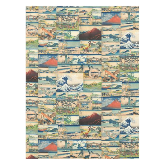 Great Wave Hokusai Mount Fuji Japanse Prints Tafelkleed (Voorkant)