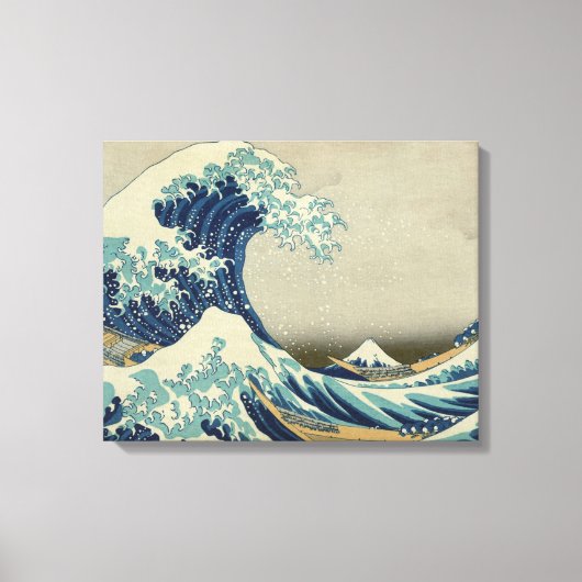 Great Wave Hokusai Stretched Canvas Print (Voorkant)