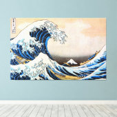 Great Wave, Hokusai, Ukiyo-e Canvas Afdruk (Insitu (Houten vloer))