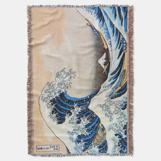 Great Wave, Hokusai, Ukiyo-e Deken (Voorkant Verticaal)