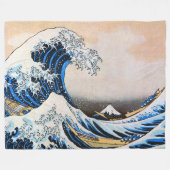 Great Wave, Hokusai, Ukiyo-e Fleece Blanket Deken (Voorkant (Horizontaal))