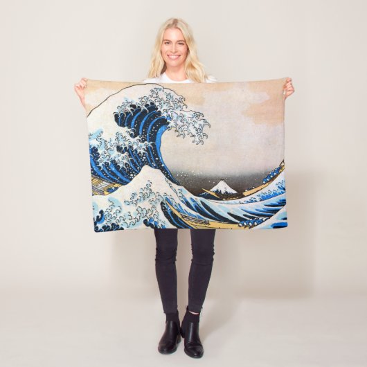 Great Wave, Hokusai, Ukiyo-e Fleece Deken (In situ)