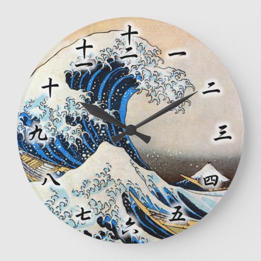 Great Wave, Hokusai, Ukiyo-e Grote Klok (Voorkant)