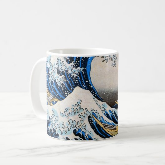 Great Wave, Hokusai, Ukiyo-e Koffiemok (Voorkant links)