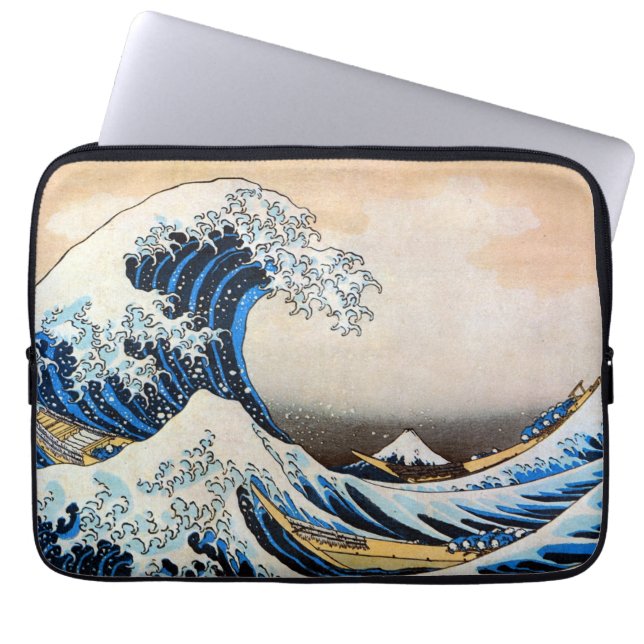 Great Wave, Hokusai, Ukiyo-e Laptop Sleeve (Voorkant)