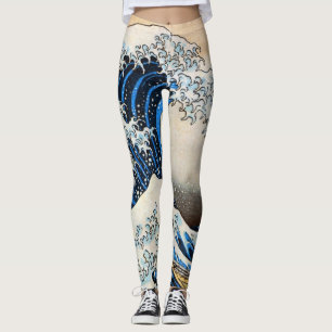 Great Wave, Hokusai, Ukiyo-e Leggings