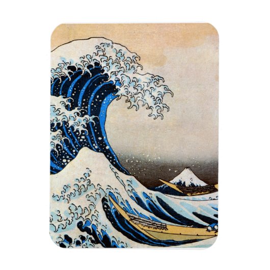 Great Wave, Hokusai, Ukiyo-e Magneet (Verticaal)